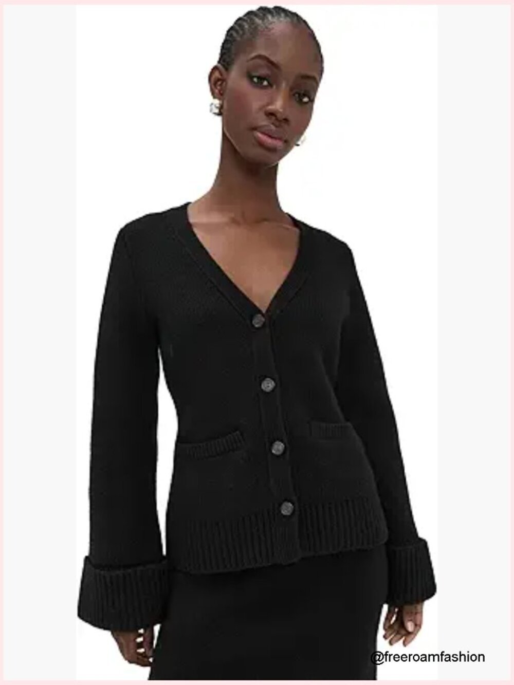 Women's Double Face Wool Cashmere Cardigan